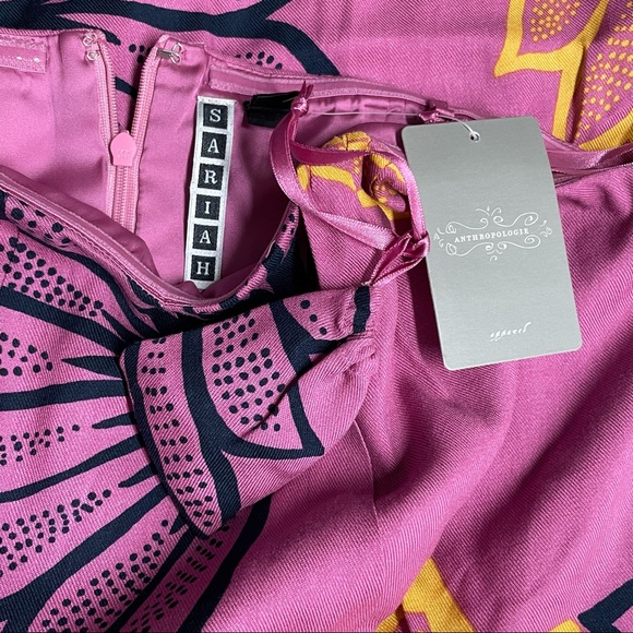 ANTHROPOLOGIE Agave Burst Pink Dress 10 8 NEW $188 - Picture 13 of 14